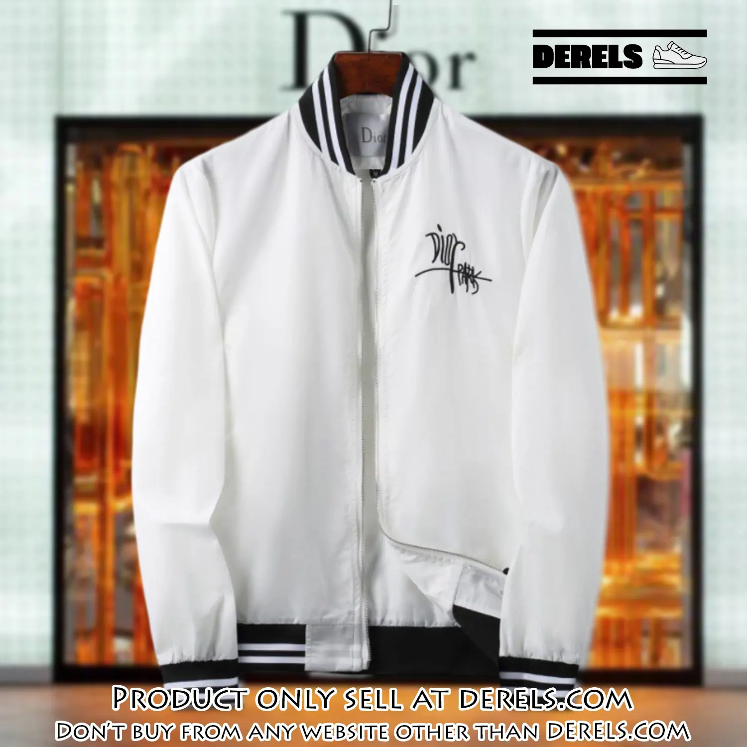 Dior luxury brand varsity zipper jacket vst1035 dr3324461